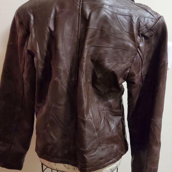 Ladies Brown leather jacket - Picture 6 of 6